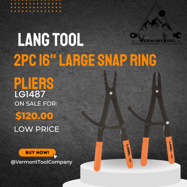 2pc 16" Large Snap Ring Pliers Set