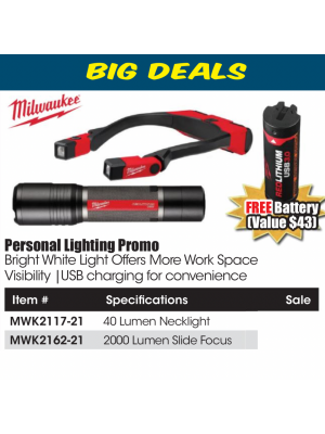Milwaukee 2162-21, REDLITHIUM USB Slide Focus Flashlight, Illumination, Precision Lighting, Slide Focus Technology