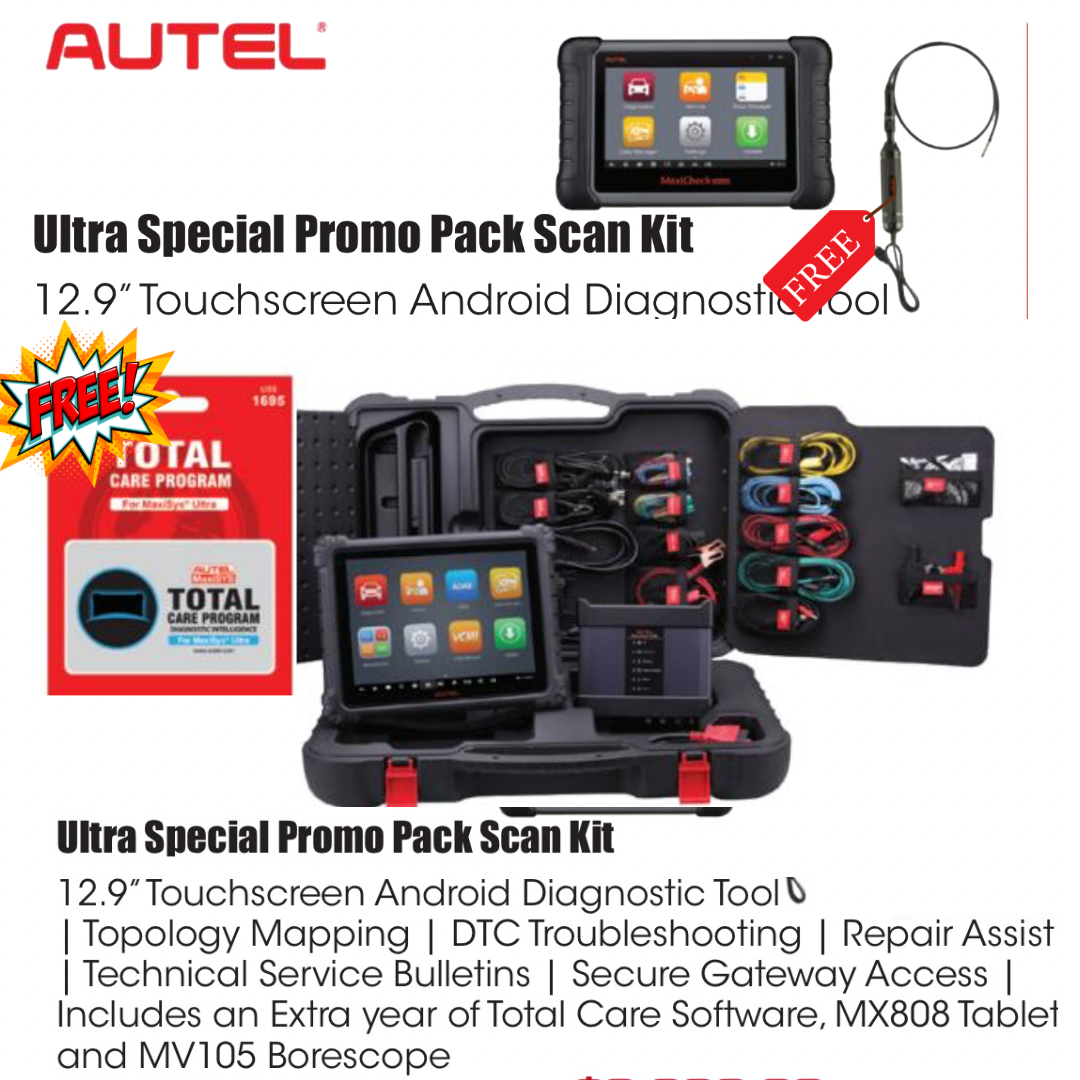 Autel USA MAXISYS Ultra Diagnostic Tablet/Scan Tool Kit with Advanced VCMI  + Free Tool