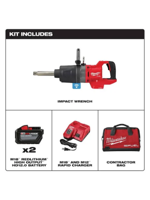Milwaukee 2869-22HD M18 FUEL ONE-KEY 1" D-Handle Ext. Anvil High Torque Impact Wrench Kit