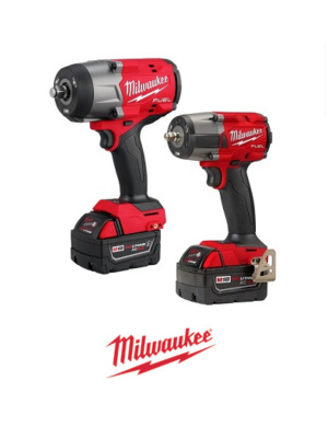Milwaukee M18 FUEL 18-Volt Lithium-Ion Brushless Cordless High Torque 1/2 in. and Mid-Torque 3/8 in. Impact Wrench Combo Kit 3010-22