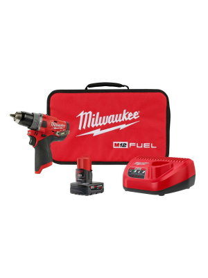 Milwaukee 2504-21XCC 12V Cordless 1/2" Hammer Drill Kit (Battery, Charger, Case)